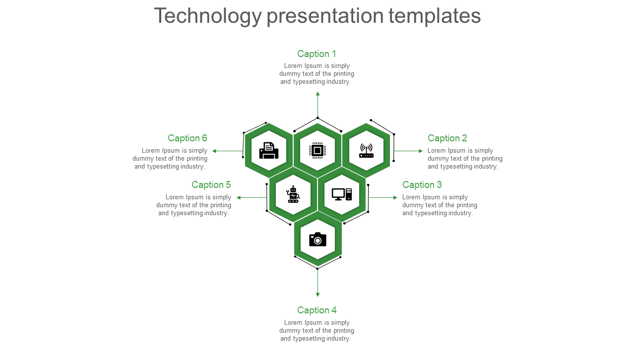 Free - Technology Presentation Templates Pyramid Shape Slide